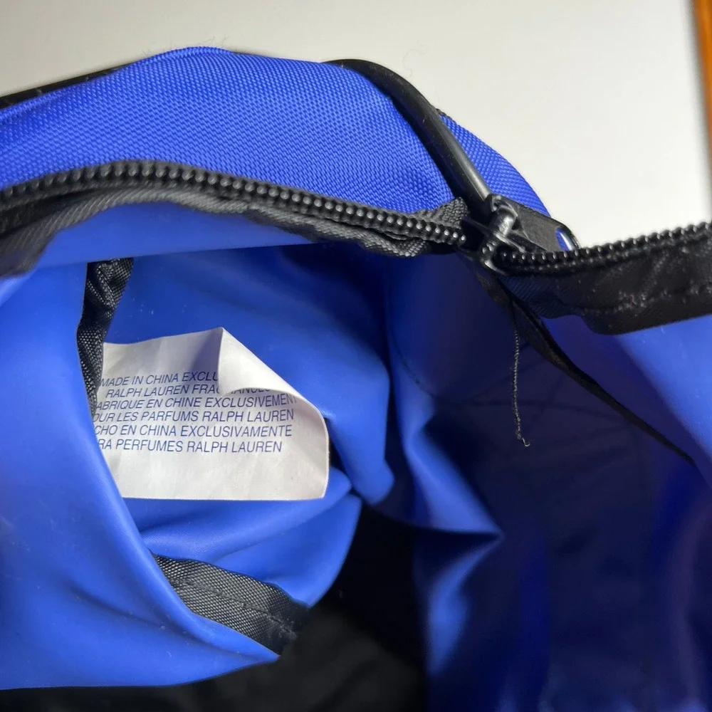 Polo Sport Ralph Lauren Duffle Bag Blue Black Vintage Gym Travel Luggage 20 inch